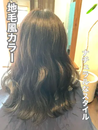 ミディアム カラー 透明感カラー/ブリー チ無し/瀧田恭平のヘアスタイル