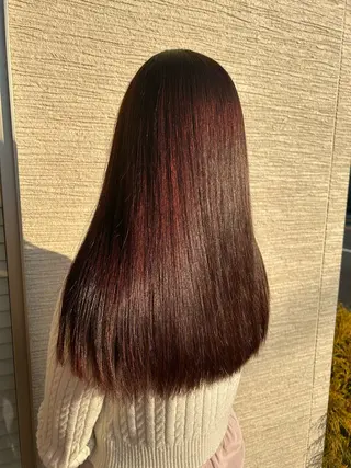 ロング カラー 村上 玲奈のヘアスタイル