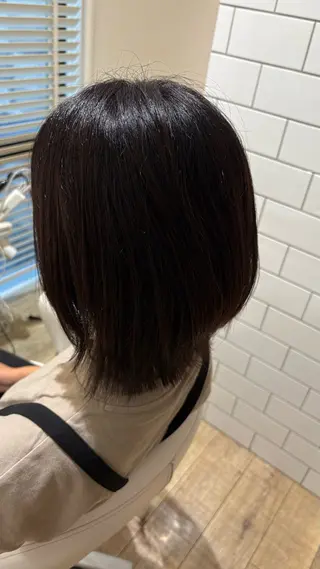 ミディアム カラー 似合わせ 顔周りYUUGAのヘアスタイル
