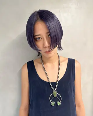 ショート カラー オリーブ透明感カラー 表参道/MIKUのヘアスタイル