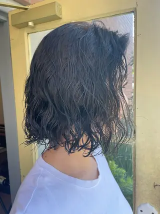 ミディアム パーマ KURIA‪‪*⋆ஐ ブリーチ/韓国ヘアのヘアスタイル