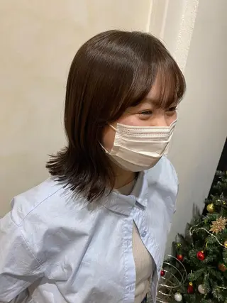 ミディアム kanon♡ 暖色カラー‎🤍のヘアスタイル