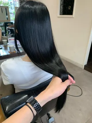 ロング 地毛風ストレート/ 髪質改善/榎本流行のヘアスタイル