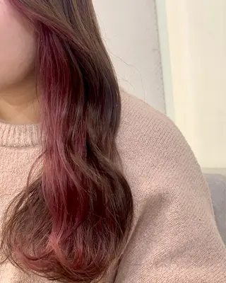 セミロング カラー 大竹里旺/belle /インナーカラーのヘアスタイル