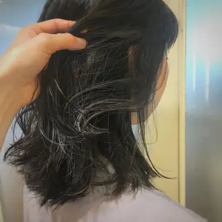 ミディアム カラー 加藤 あやみのヘアスタイル