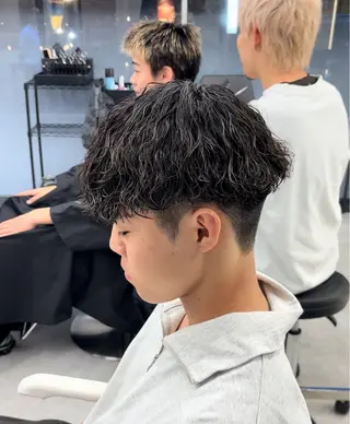 ショート パーマ メンズ 森龍馬 メンズ専門美容師のヘアスタイル