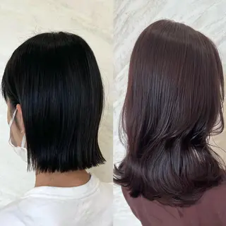 ミディアム カラー 顔周りカット/透明感 カラー🤍大塚蛍のヘアスタイル