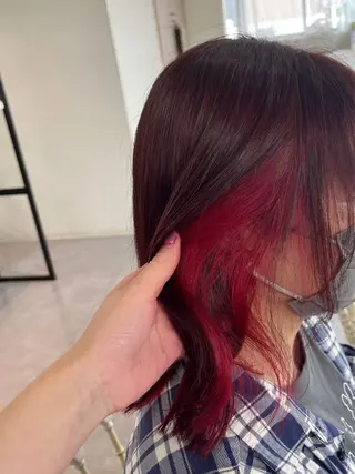 ミディアム 光本 千紘のヘアスタイル