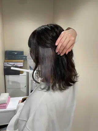 ミディアム カラー ムラ修正.ブリーチ エクステ🤍アミルのヘアスタイル