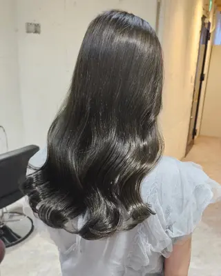 ロング Ayu🐾縮毛矯正/ ブリーチ無しカラーのヘアスタイル