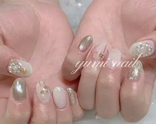 ネイル 𝐲𝐮𝐦𝐢🎀 長さ出しデザイン専門のネイルデザイン