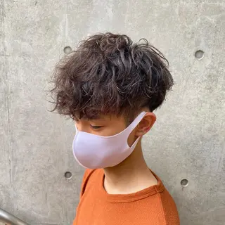 ショート カラー パーマ メンズ 梅田茶屋町メンズ 専門美容師 山元一平のヘアスタイル