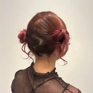 ミディアム ヘアアレンジ 艶カラー/アレンジ 💟すなおのヘアスタイル