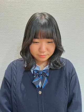 ミディアム かわい りほのヘアスタイル