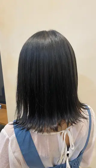 ミディアム カラー 地毛風ストレート/ 髪質改善/セキネのヘアスタイル