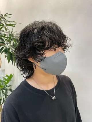 パーマ 表参道ミディアム レイヤー山岸季生のヘアスタイル