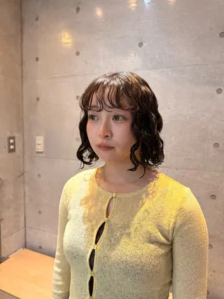 ミディアム 🌿朝5分でお洒落 パーマスタイル🌿のヘアスタイル