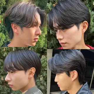 ショート カラー パーマ メンズ メンズ🍃ナチュラル 韓国風ヘアRENのヘアスタイル
