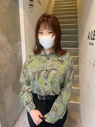 ミディアム カラー 久保田 千尋のヘアスタイル