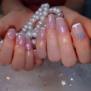 ネイル フィルイン・深爪矯正 長さ出し🎀のネイルデザイン