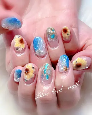 ネイル Blue bird  nailのネイルデザイン