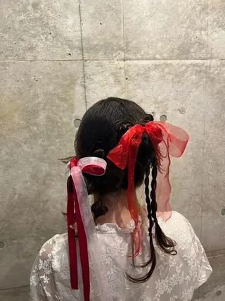 ミディアム ヘアアレンジ «料金🆓カット モデル»キリ🌿のヘアスタイル