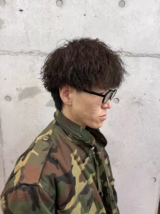 ミディアム パーマ メンズ メンズ特化美容師 /たけしのヘアスタイル