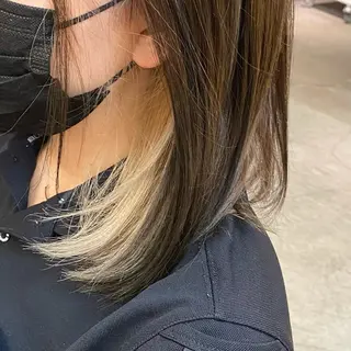 ミディアム カラー ウチダ ユウヤのヘアスタイル