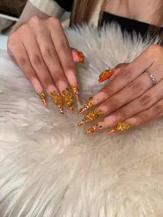 ロング LaLa Peach 崎原のネイルデザイン