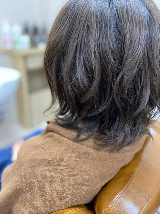 ミディアム カラー パーマ 後藤 征信のヘアスタイル