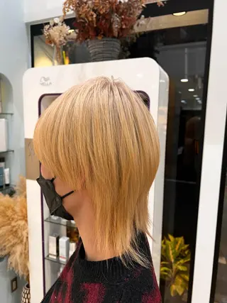 ミディアム カラー パーマ ヘアアレンジ メンズ キッズ ネイル マツエク・マツパ アイブロウ 堀井 凌平のヘアスタイル