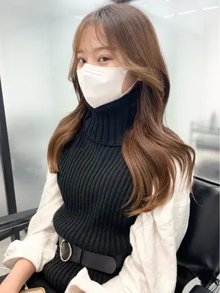 ロング 韓国レイヤーカット 髪質改善▫️水野有真のヘアスタイル