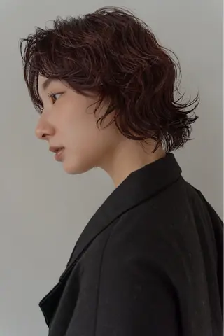 ショート カラー パーマ レイヤー／似合わせ TAKUYAのヘアスタイル