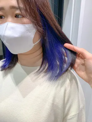 ミディアム カラー ヘアアレンジ yuka .のヘアスタイル