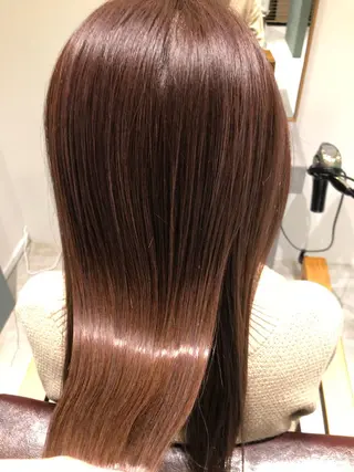 セミロング カラー メンズパーマ・ 美髪縮毛矯正・坂田のヘアスタイル