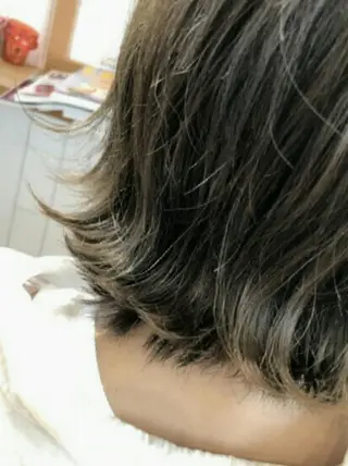 ミディアム カラー パーマ ヘアアレンジ 畠村 美智子のヘアスタイル