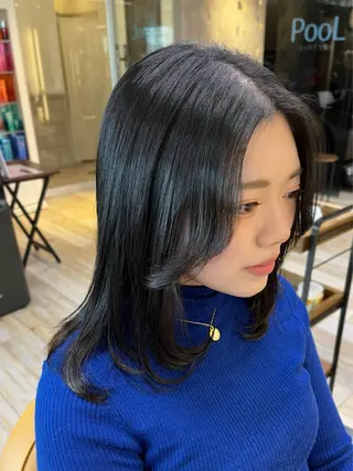 ミディアム ミユウ🌼ブリーチ / ダブルカラーのヘアスタイル