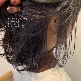 ミディアム カラー ノグチ ナツコのヘアスタイル