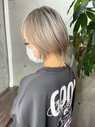 カラー かずくん🦩名古屋 ハイトーン/レイヤーのヘアスタイル