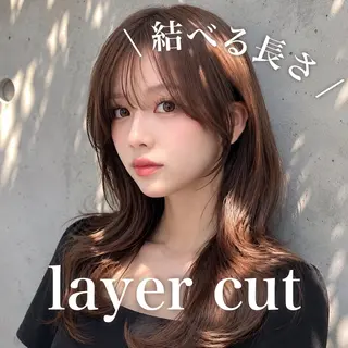 セミロング カラー ブリーチ縮毛矯正加藤 赤み無し透明感ヘアのヘアスタイル