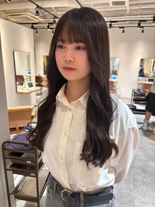 ロング non. ダブルカラー🎀🤍のヘアスタイル