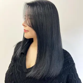 セミロング カラー パーマ ヘアアレンジ メンズ キッズ ネイル マツエク・マツパ アイブロウ 渋谷レイヤーカット❌ 縮毛矯正専門/武田涼のヘアスタイル