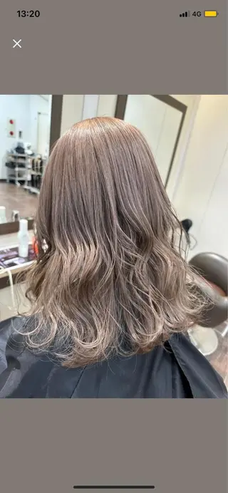 ミディアム カラー 髪質改善 ネイル コトミ🐸のヘアスタイル