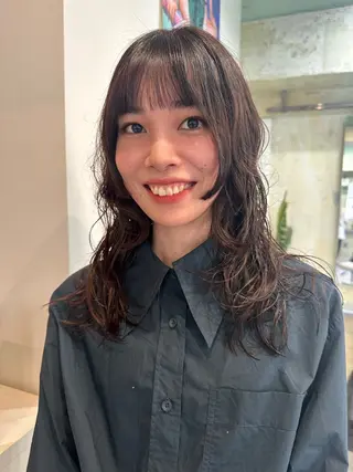 セミロング パーマ AR.MARA サトウヒカルのヘアスタイル