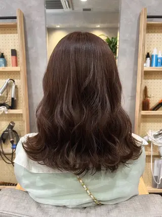 セミロング カラー 中村 ひなたのヘアスタイル