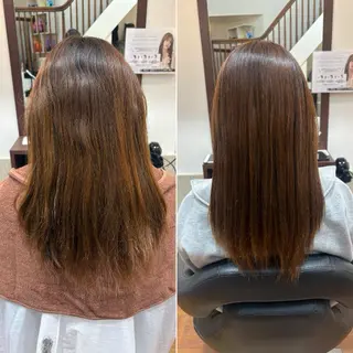 ロング MOLLASALON 浅香山店所属・髪質改善カラー 縮毛矯正🤍辻桃加のヘアスタイル