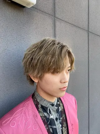 ショート カラー パーマ メンズ 岩城 滉成のヘアスタイル