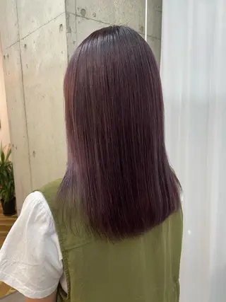セミロング カラー SHOTO ハイトー ン/ブロンドカラーのヘアスタイル