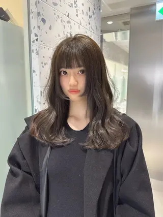 セミロング カラー 矢野 晃平のヘアスタイル
