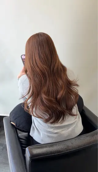 セミロング カラー BIGOUDI  salon所属・《ブリーチなし》 ベージュ/あゆむのヘアスタイル